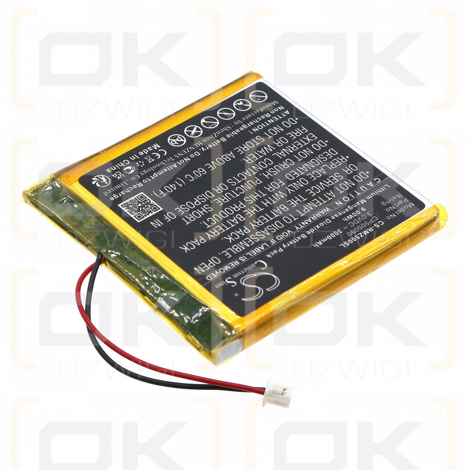 Sensor de habitación ROOMZ / CP505050 3000mAh Li-MnO2 3.0V (Cameron Sino)