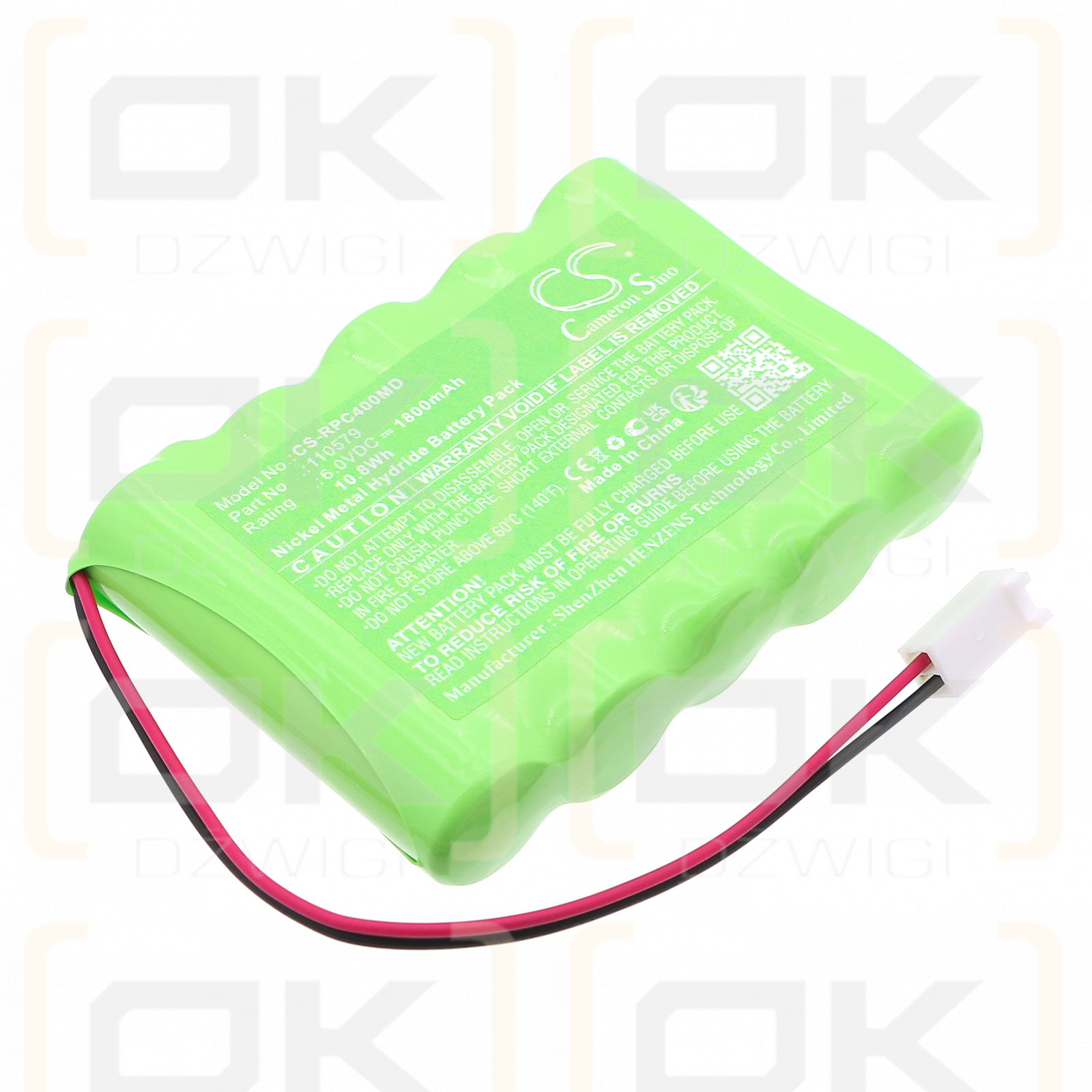 Respironics Whisperflow / 110579 1800mAh Ni-MH 6.0V (Cameron Sino)