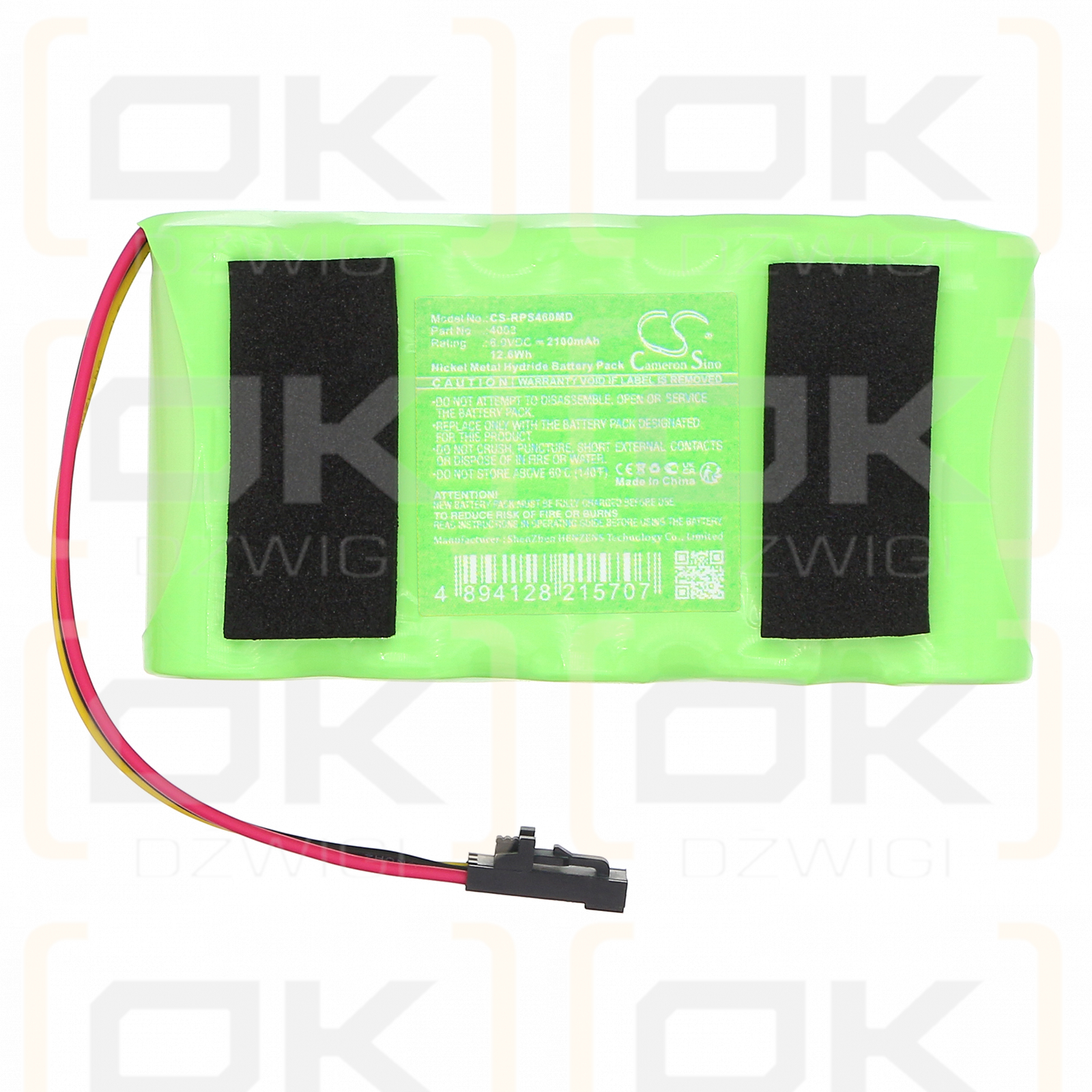 Respironics Smart Monitor 2 / 4003 2100mAh Ni-MH 6.0V (Cameron Sino)