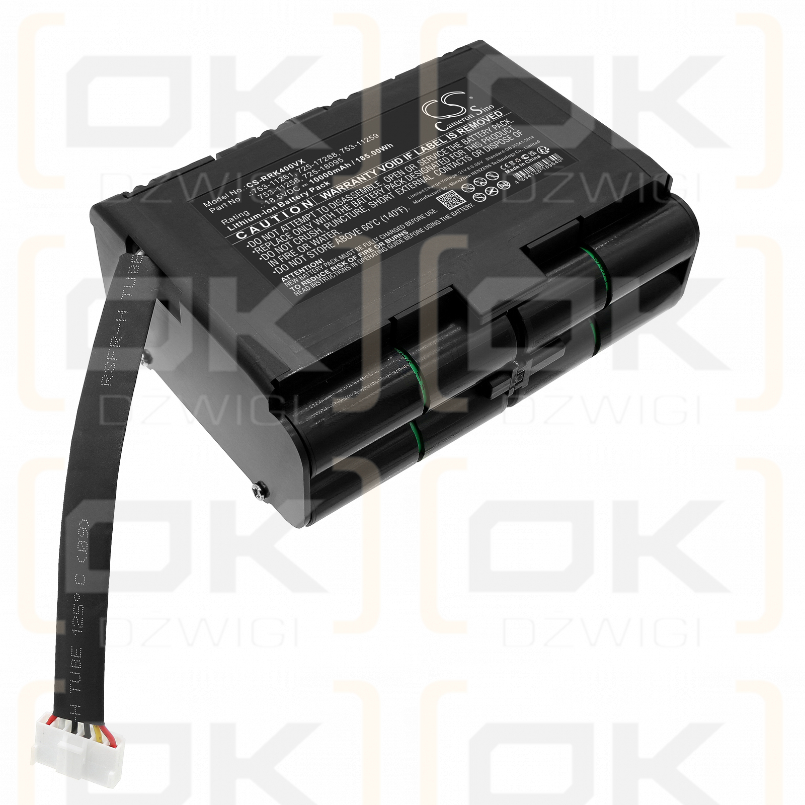 CubCadet XR5 3000 / 753-11261 10000mAh Li-ion 18.5V (Cameron Sino)