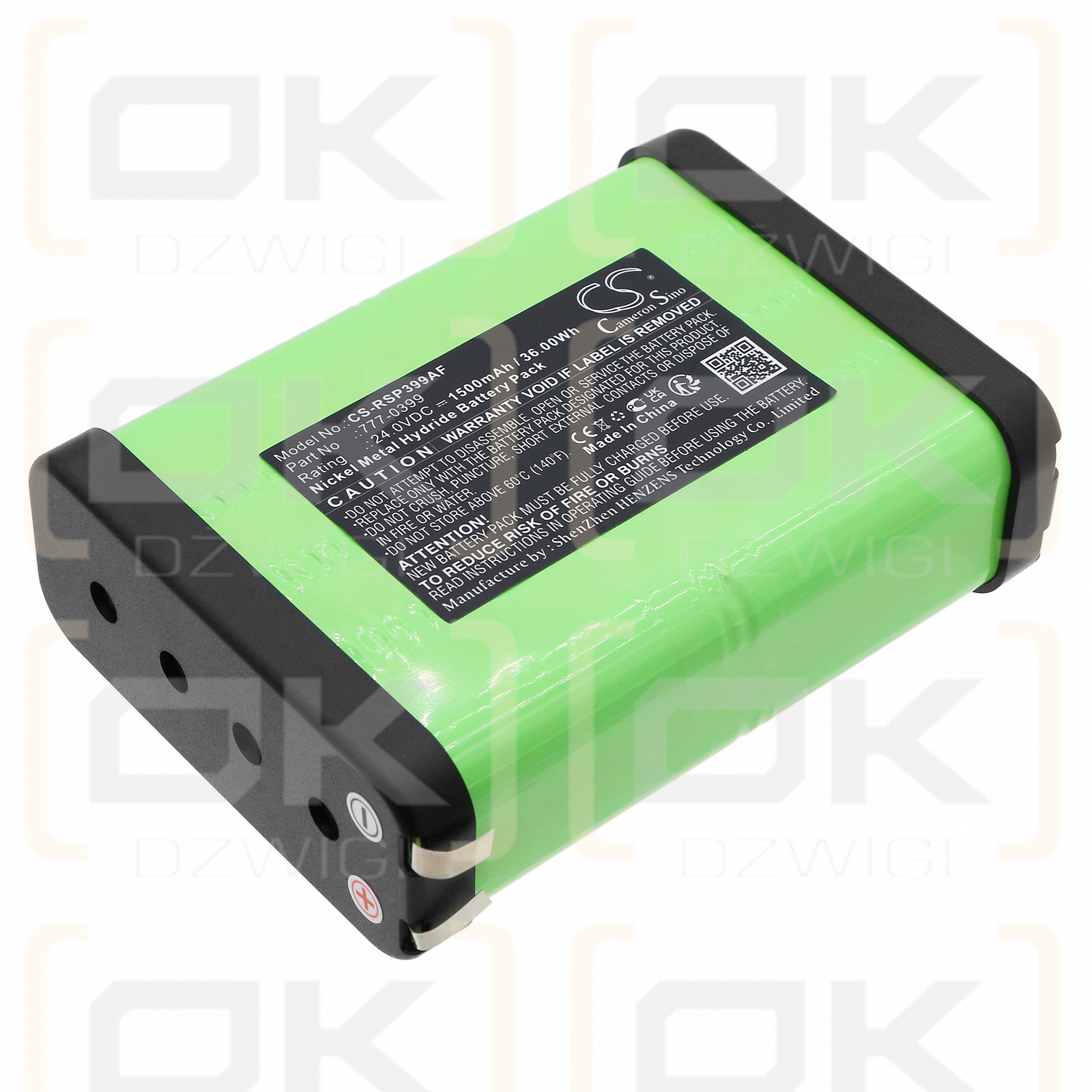 RS Pro 777-0399 1500mAh Ni-MH 24.0V (Cameron Sino)