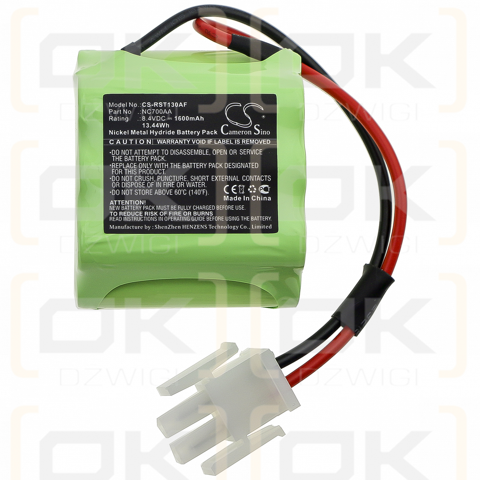 Rekord PS131 / NC700AA 1600 mAh Ni-MH 8,4 V (Cameron Sino)