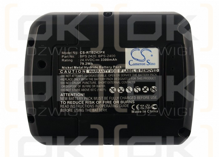 Ryobi CRH-240RH / BPS 2420 3300 mAh Ni-MH 24 V (Cameron Sino)