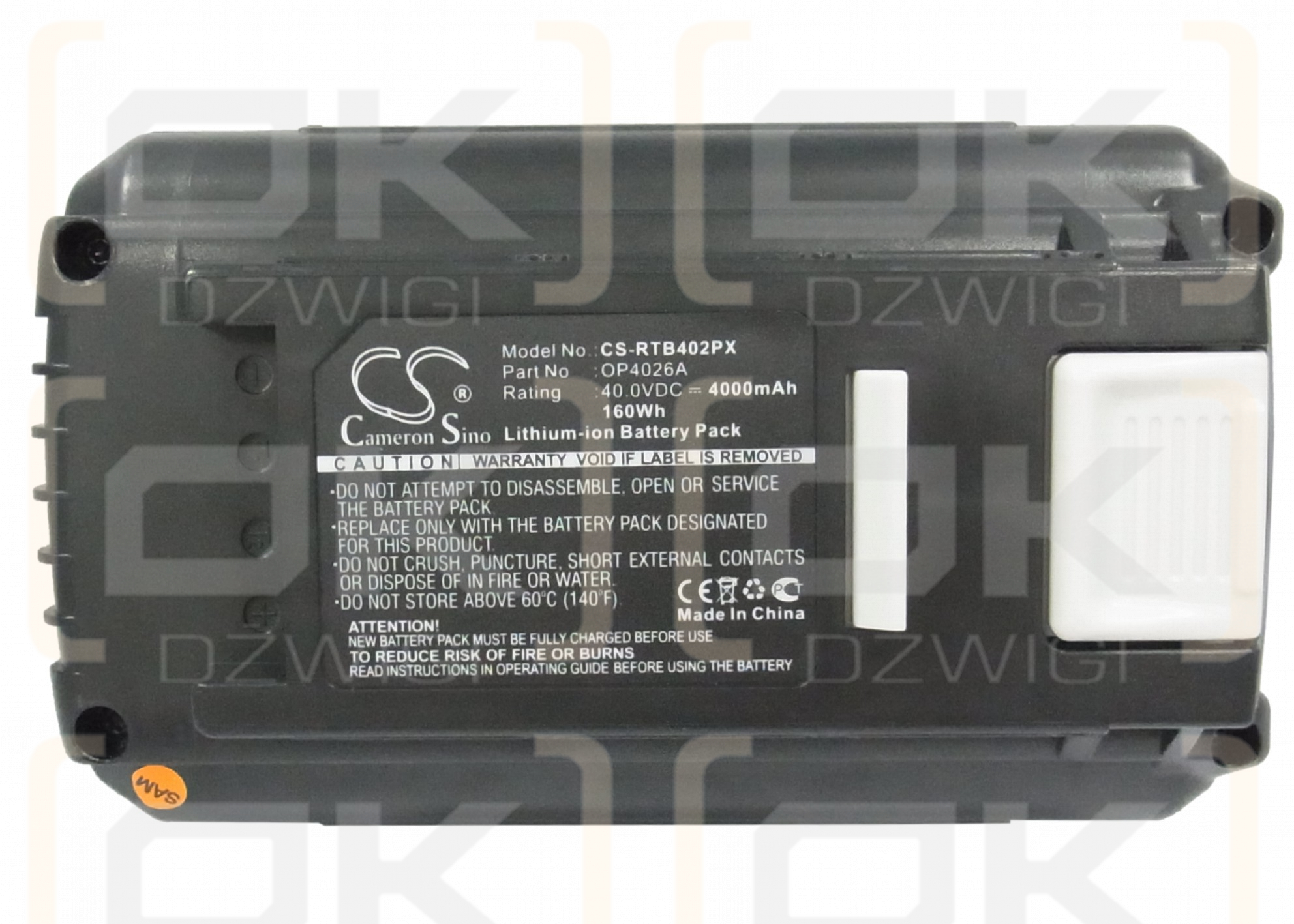 Ryobi RY40502 / OP4026A 4000 mAh Li-Ion 40,0 V (Cameron Sino)