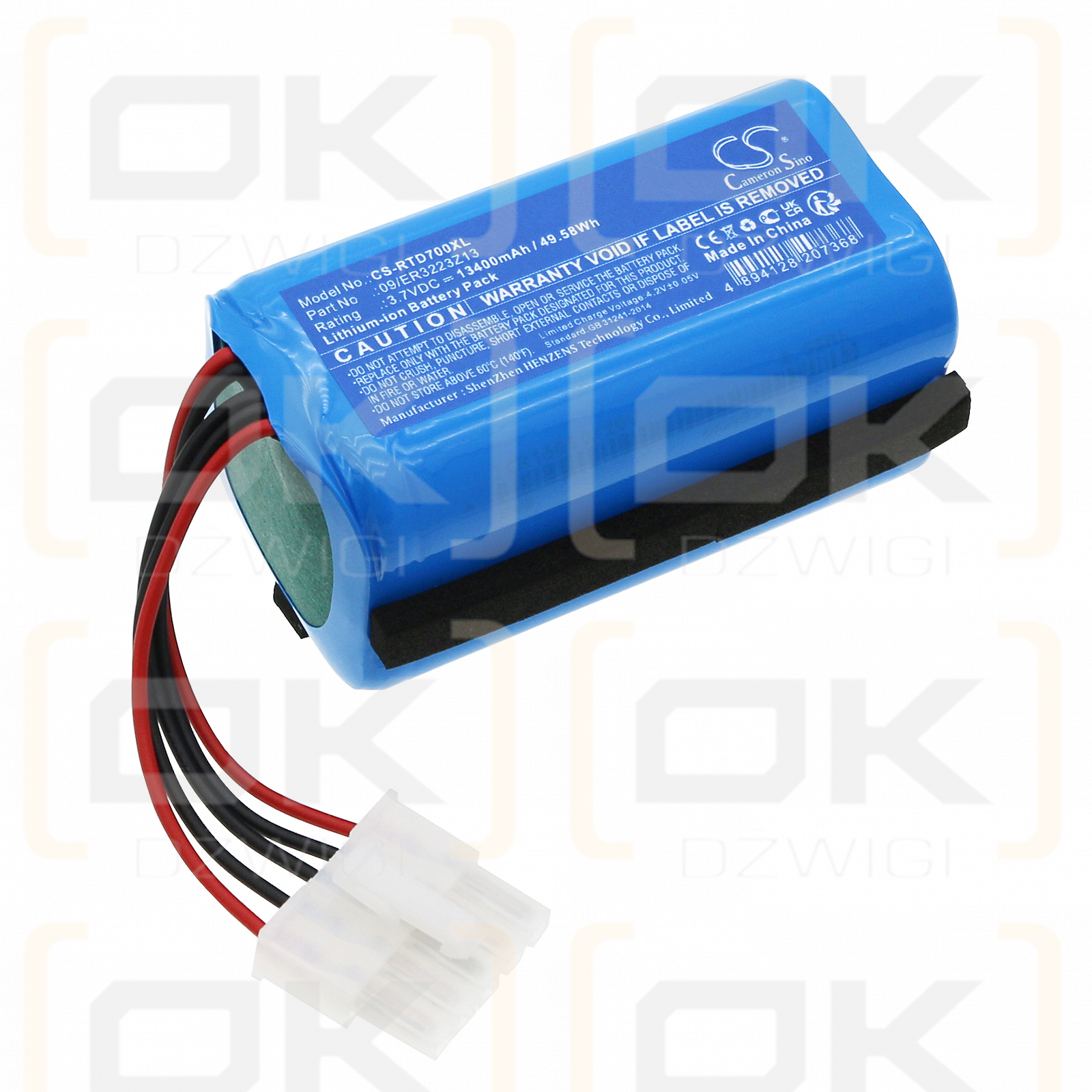 Radiodetection RD8200 Marker Locator / 09/ER3223Z13 13400mAh Li-ion 3.7V (Cameron Sino)