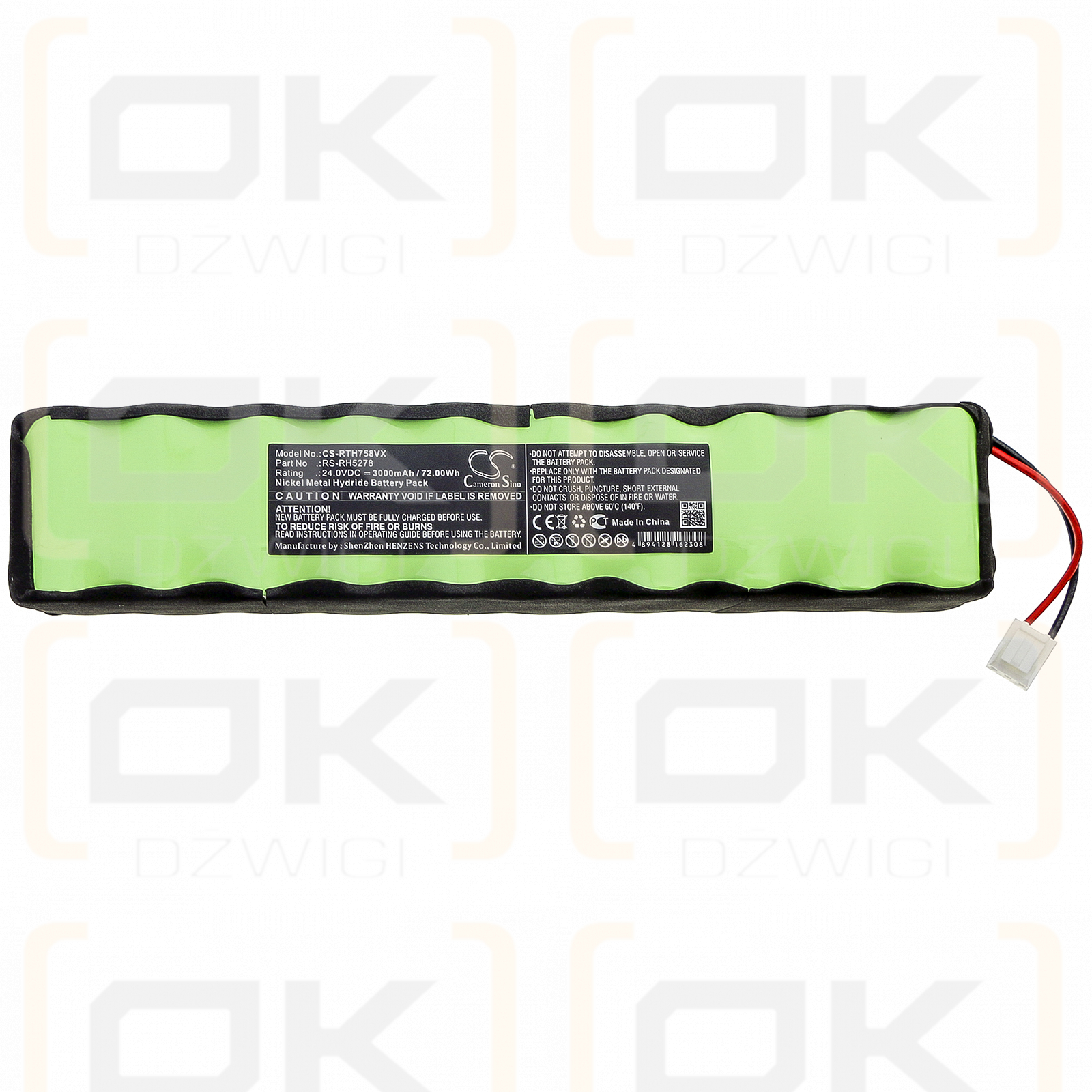 Rowenta RH877101/9A2 / RS-RH5278 3000mAh Ni-MH 24.0V (Cameron Sino)