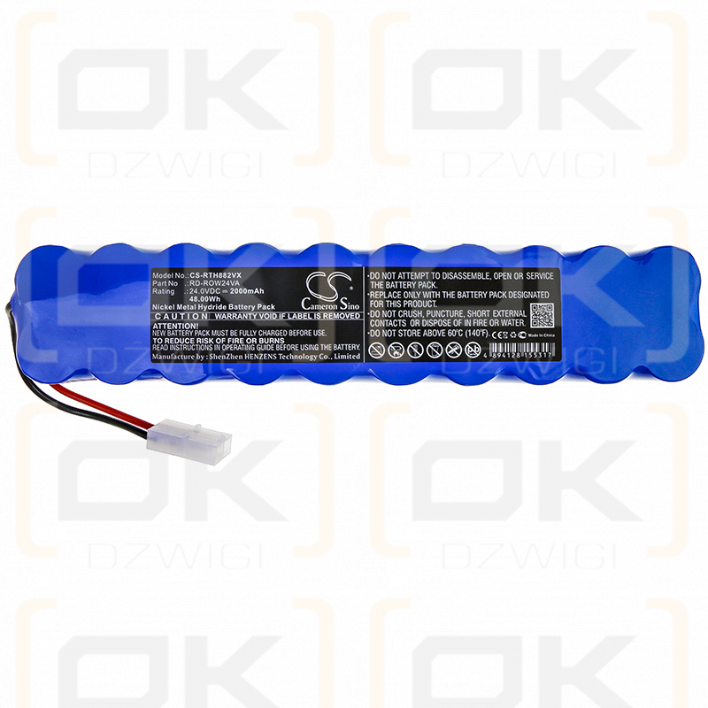 Rowenta RH8588WO9A0 / RD-ROW24VA 2000mAh Ni-MH 24.0V (Cameron Sino)