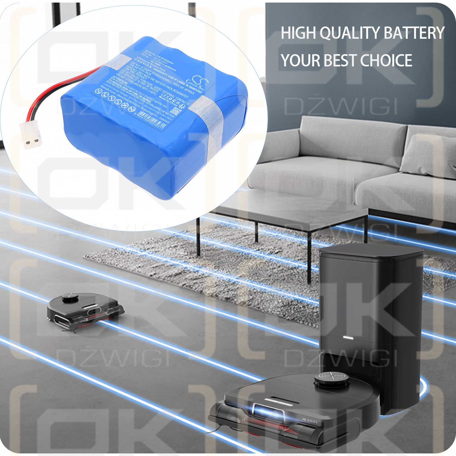 Rowenta X-Plorer Serie 240+ AI / N139-4S2P 6700 mAh Li-ion 14.8 V (Cameron Sino)