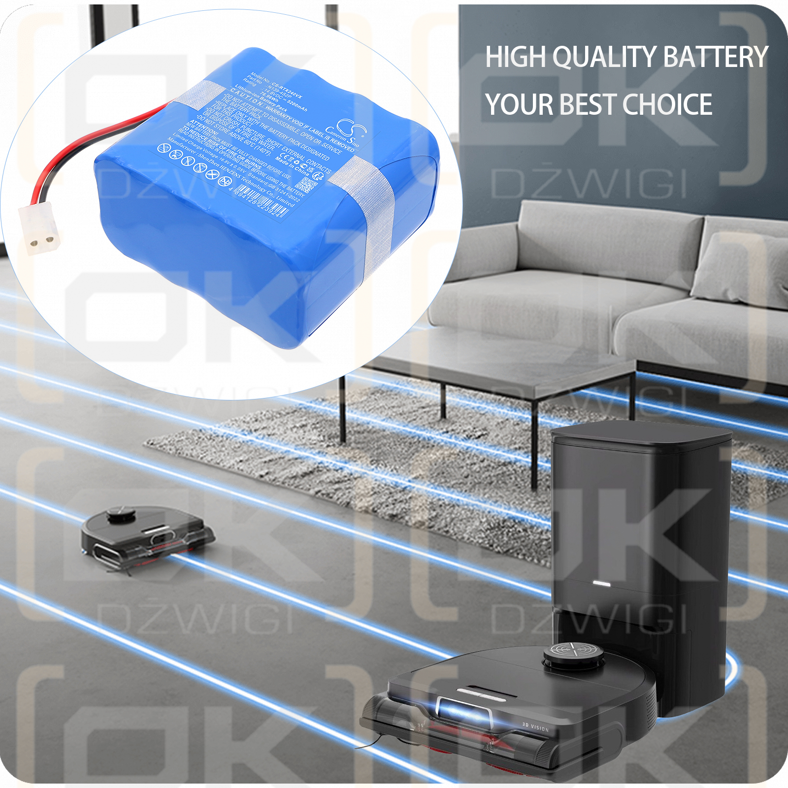 Rowenta X-Plorer Serie 240+ AI / N139-4S2P 5200 mAh Li-ion 14.8 V (Cameron Sino)