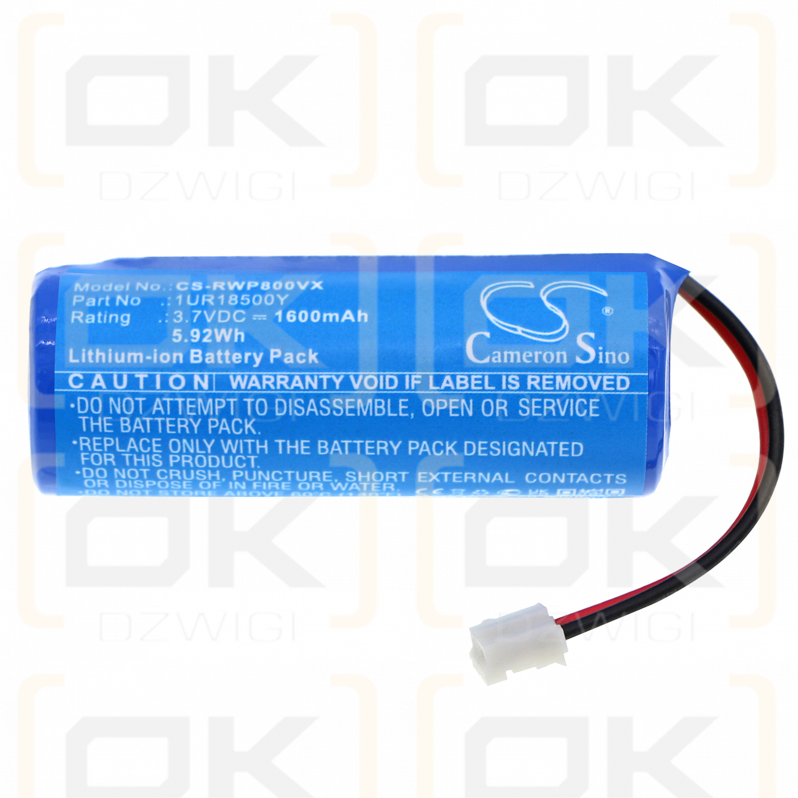 Rowenta NU9460N0/23 Wet & Dry SPA Sensation Epilierer / 1UR18500Y 1600 mAh Li-Ion 3,7 V (Cameron Sino)