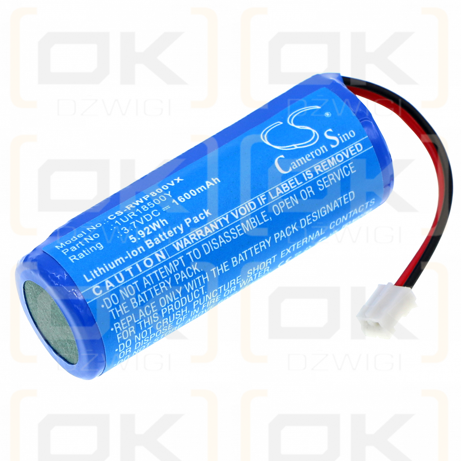 Rowenta NU9460N0/23 Wet & Dry SPA Sensation Epilierer / 1UR18500Y 1600 mAh Li-Ion 3,7 V (Cameron Sino)