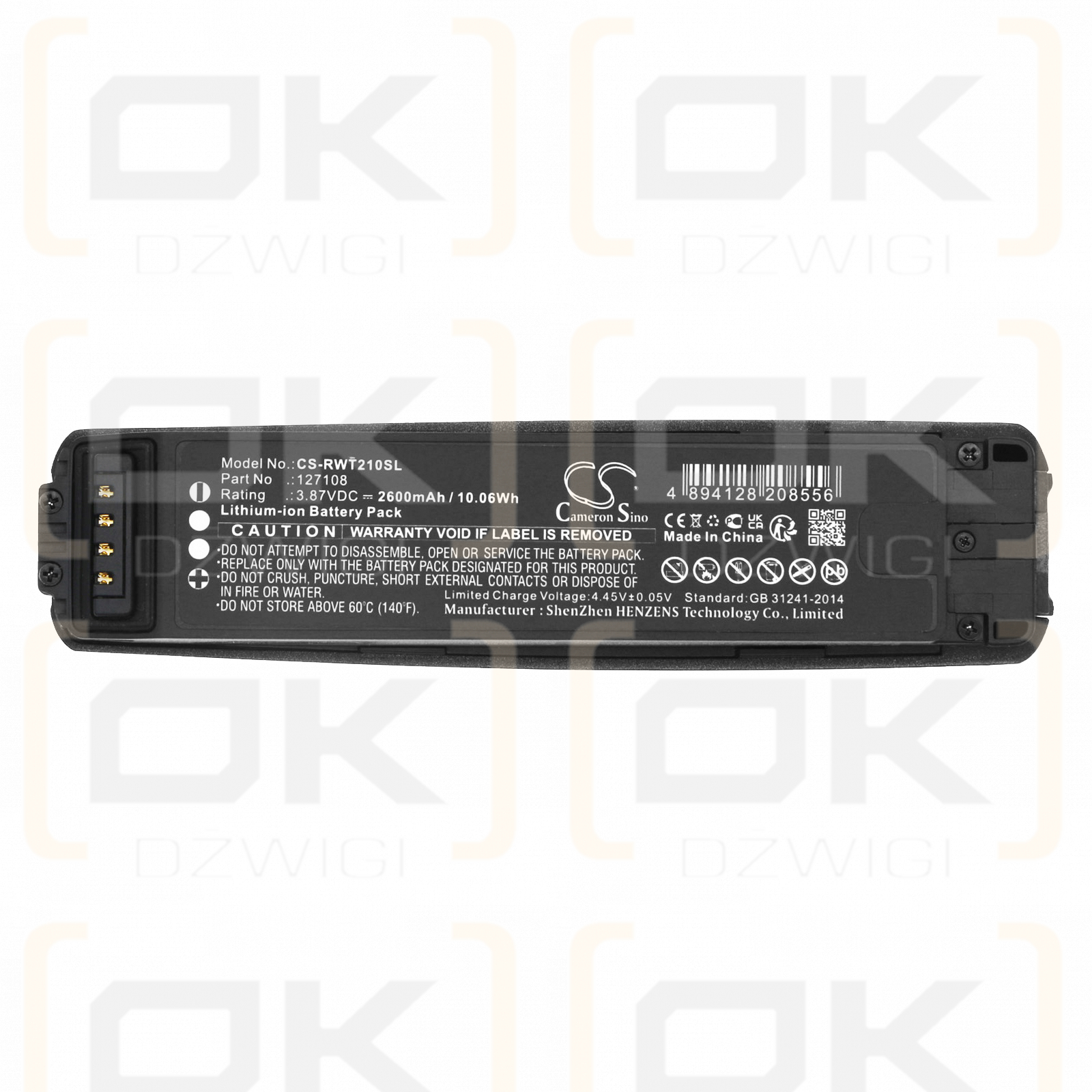 RealWear B21G / 127108 2600 mAh Li-Ion 3,87 V (Cameron Sino)