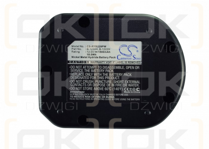 Ryobi BBL-120 / B-1230H 1500 mAh Ni-MH 12 V (Cameron Sino)