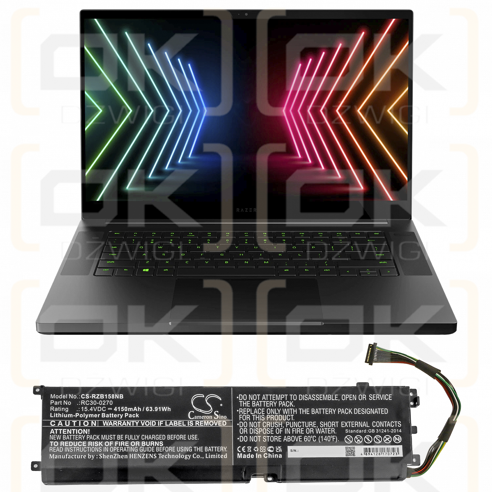 Razer RZ09-03009E97 / RC30-0270 4150mAh Li-Polímero 15.4V (Cameron Sino)