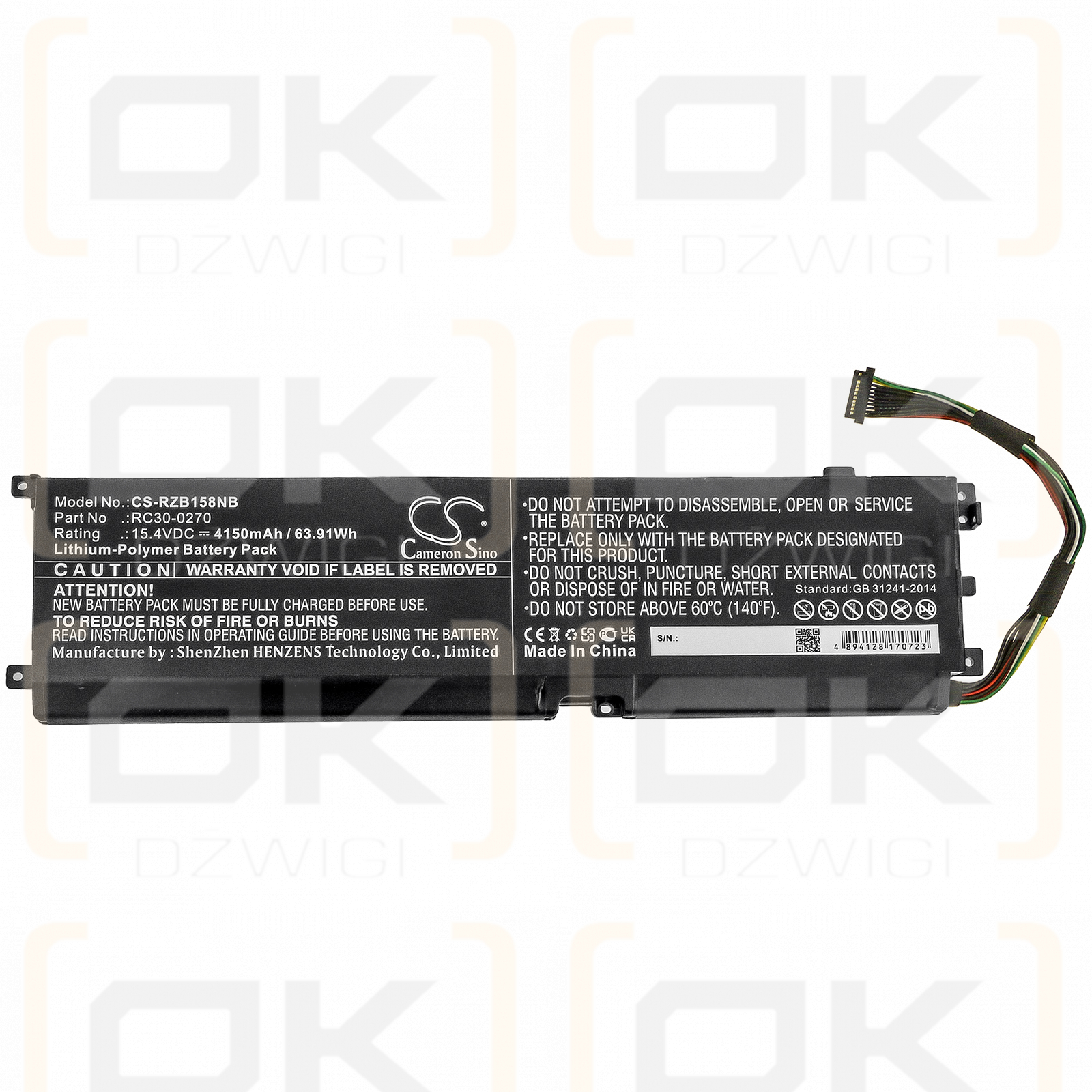 Razer RZ09-03009E97 / RC30-0270 4150mAh Li-Polímero 15.4V (Cameron Sino)