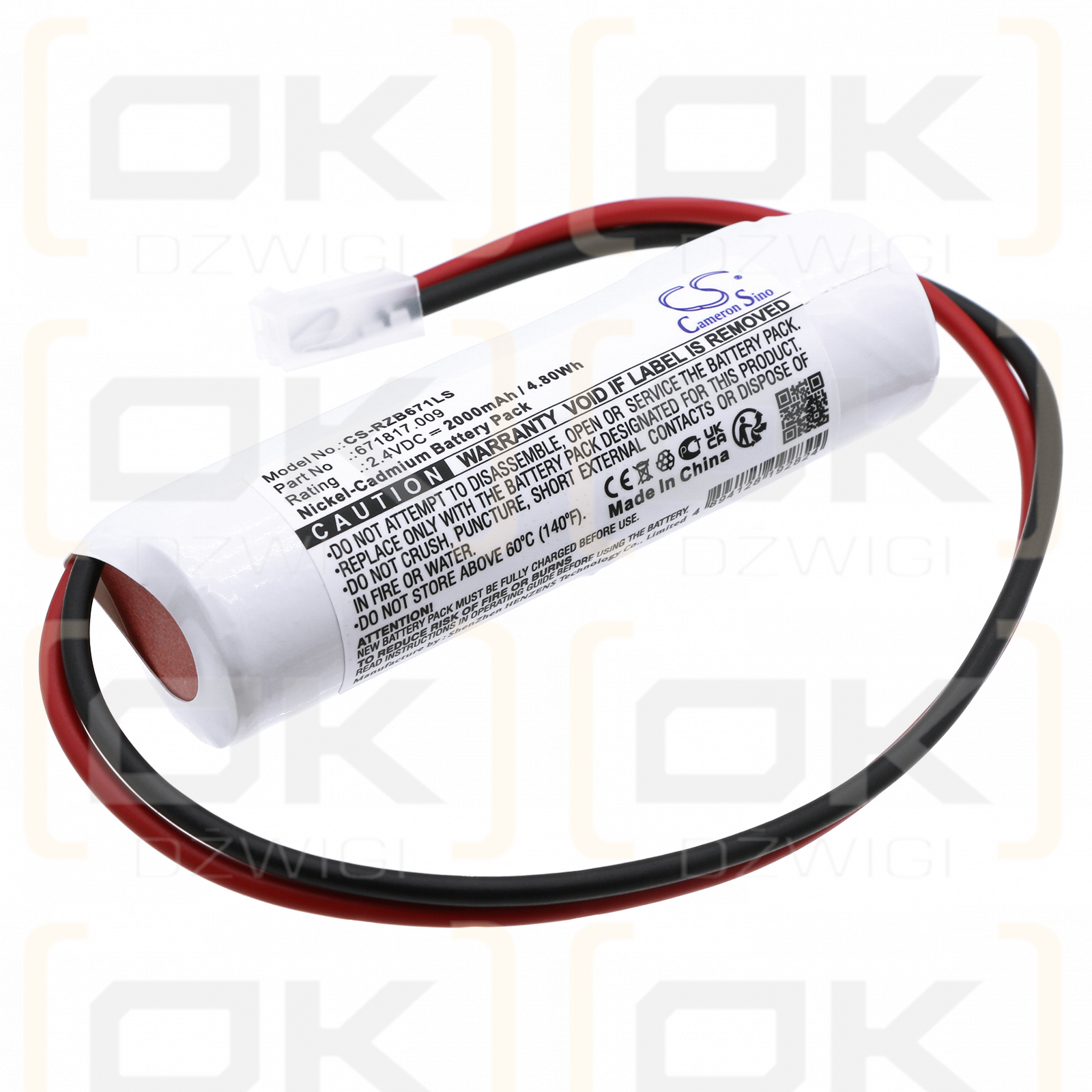 RZB 671817.009 / 671817.009 2000mAh Ni-CD 2.4V (Cameron Sino)