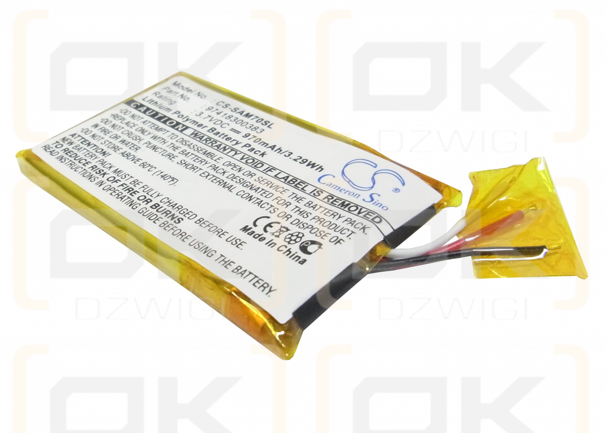 Sony PMX-M89 / 97418300383 970mAh Li-Polímero 3.7V (Cameron Sino)