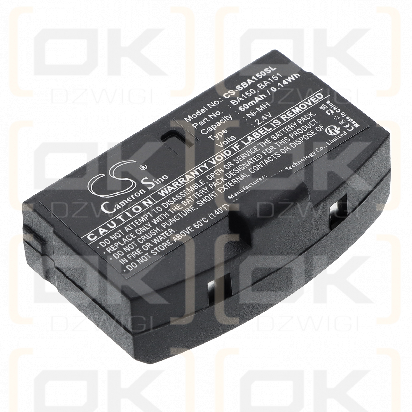 Sennheiser RR820 / BA150 60 mAh Ni-MH 2,4 V (Cameron Sino)