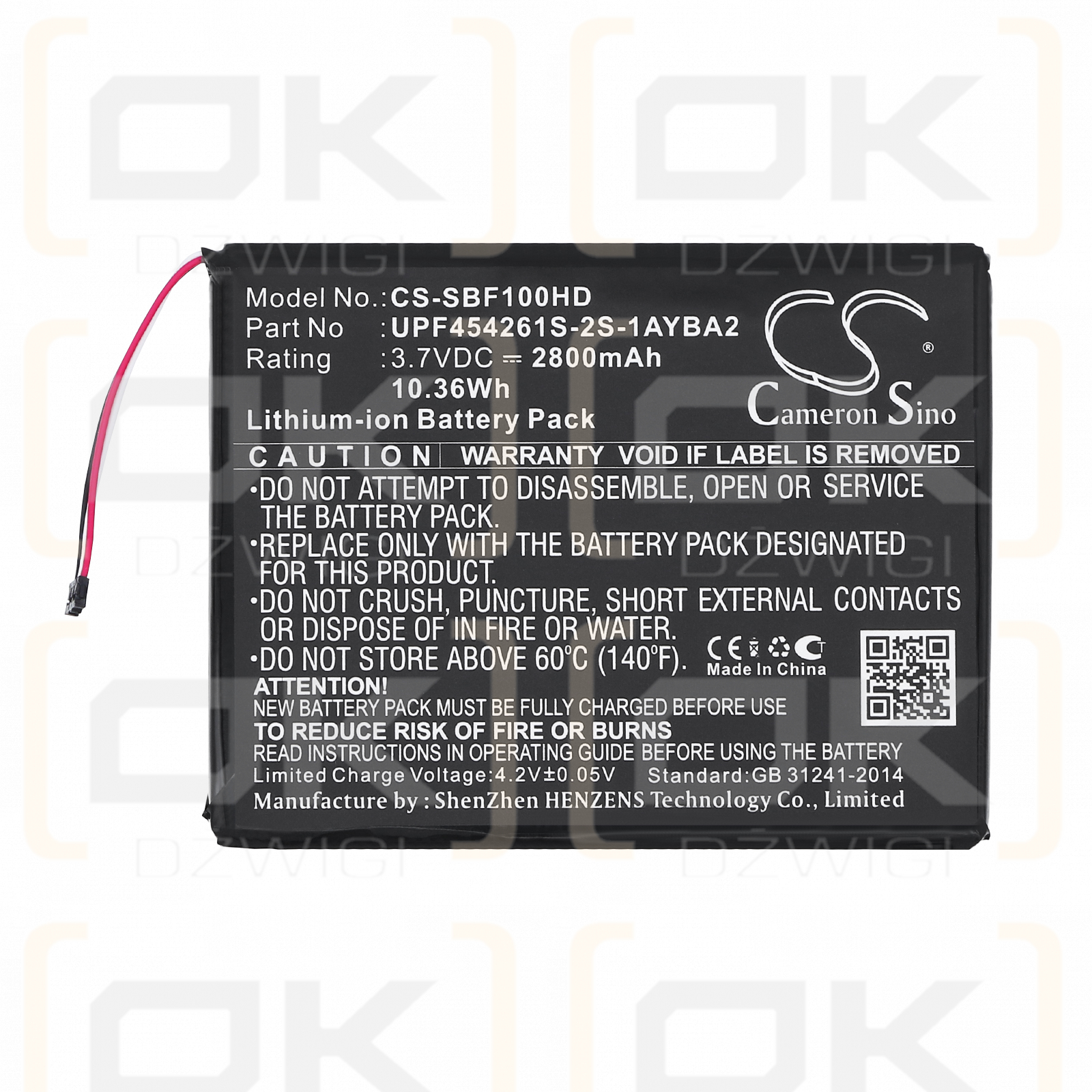 Seagate 1AYBA2 / UPF454261S-2S-1AYBA2 2800 мА·ч Li-ion 3,7 В (Cameron Sino)