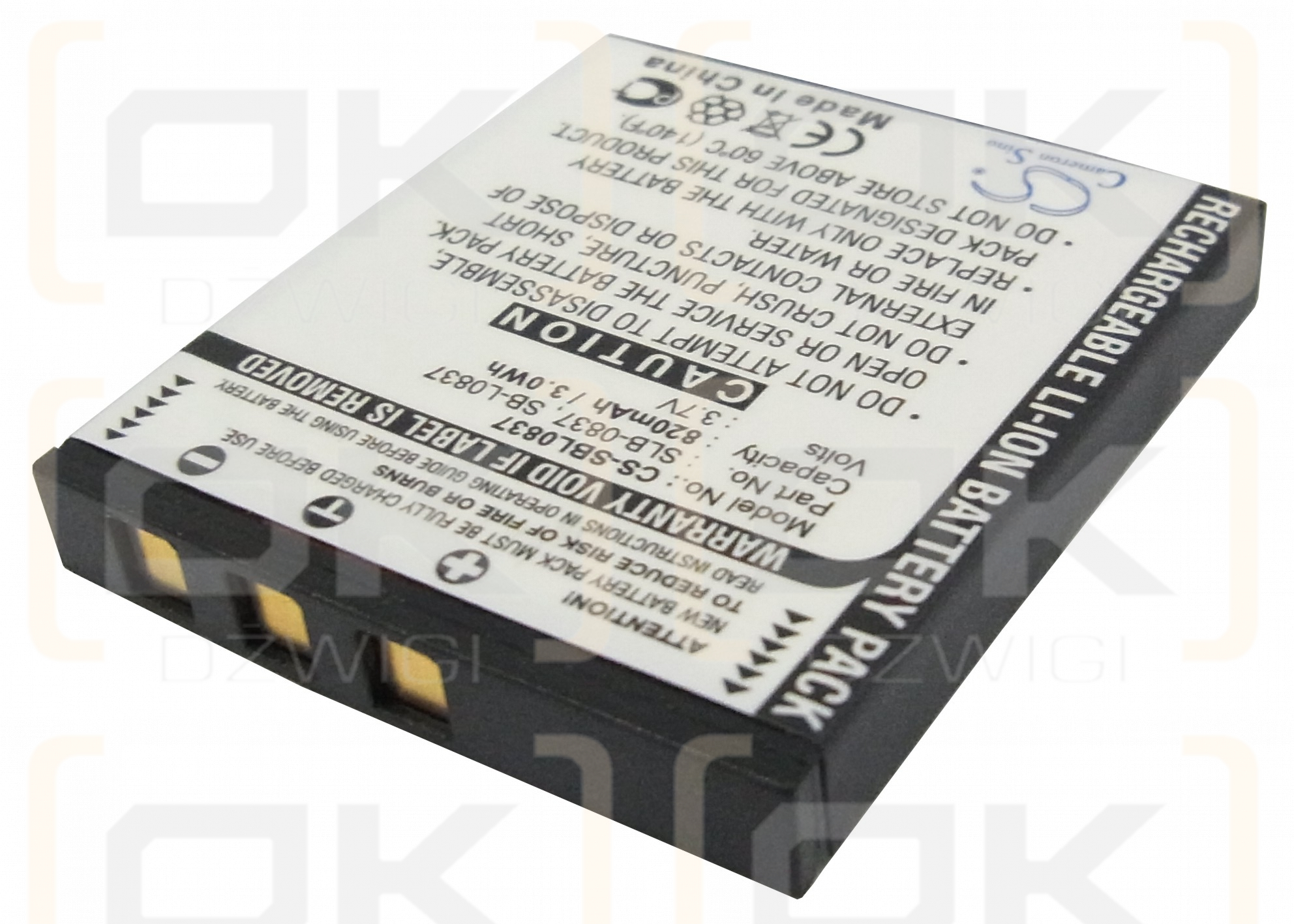 Samsung Digimax i50 / SLB-0837 820mAh Li-ion 3.7V (Cameron Sino)