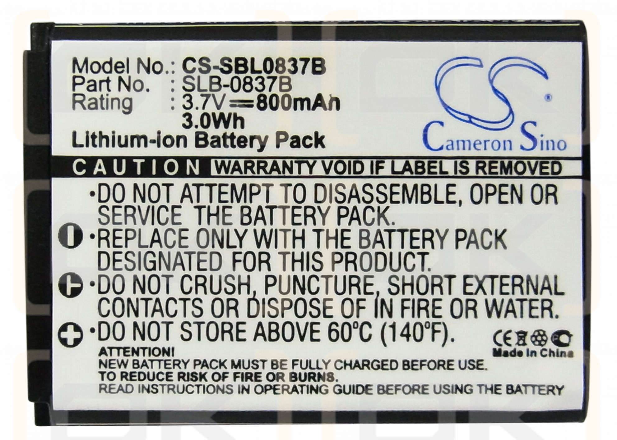 Samsung NV8 / SLB-0837B 800mAh Li-ion 3.7V (Cameron Sino)