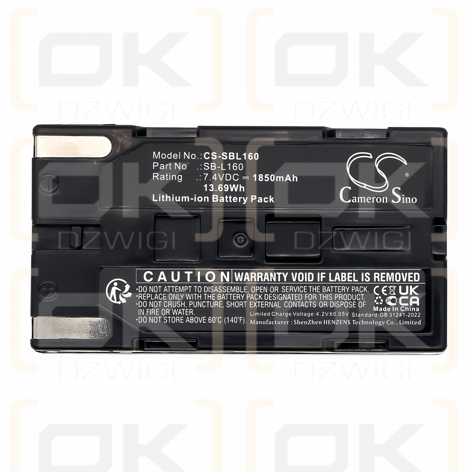 Samsung VP-W97 / SB-L160 1850mAh Li-ion 7.4V (Cameron Sino)