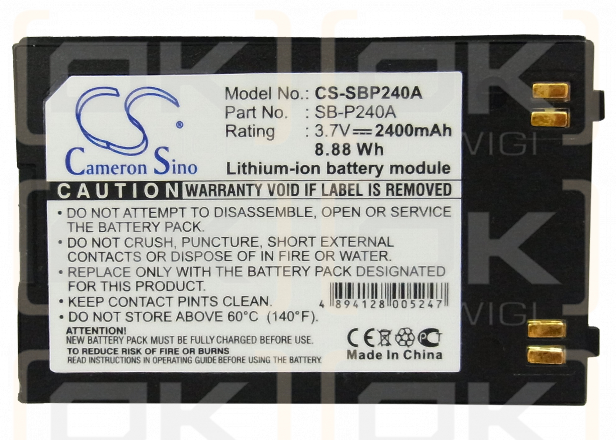 Samsung SC-MM10BL / SB-P240A 2400mAh Li-ion 3.7V (Cameron Sino)