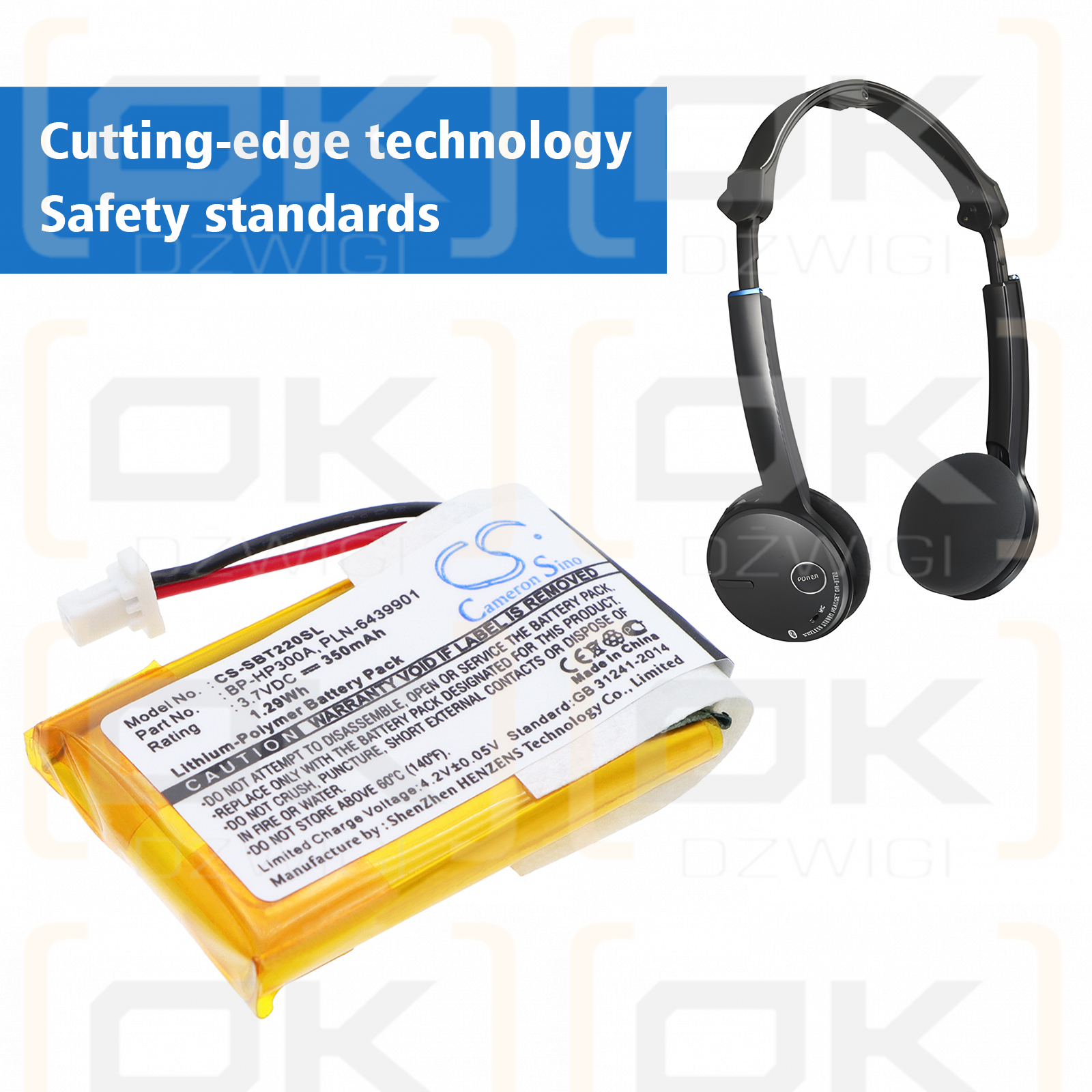 Sony BT-22 / 65358-01 350 мАч литий-полимерный 3,7 В (Cameron Sino)