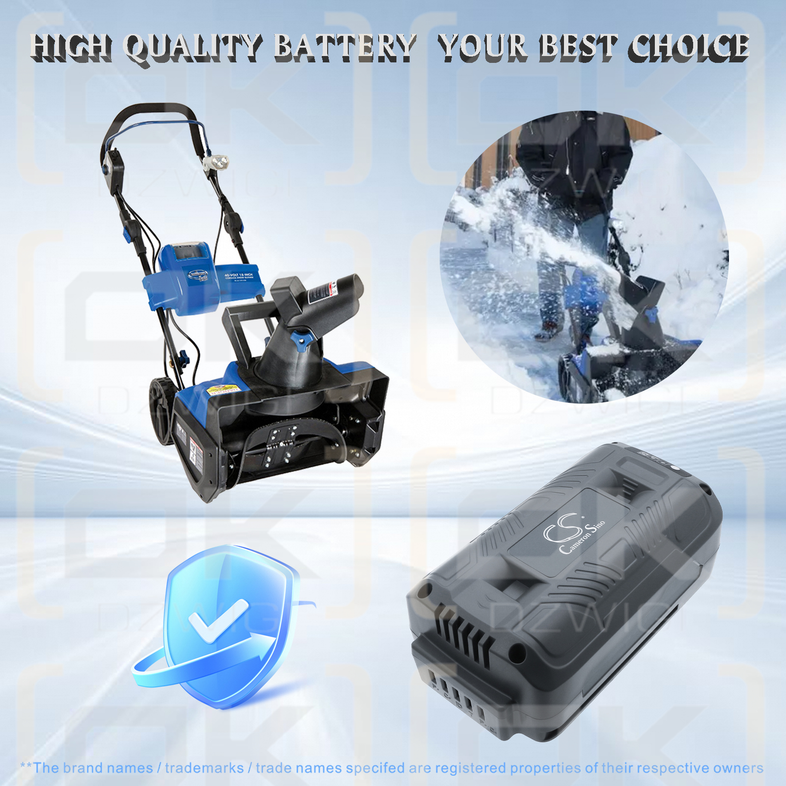 Гибридный бесщеточный одноступенчатый снегоочиститель Snow Joe iONMAX / IBAT40 5000 мА·ч литий-ионный аккумулятор 40 В (Cameron Sino)