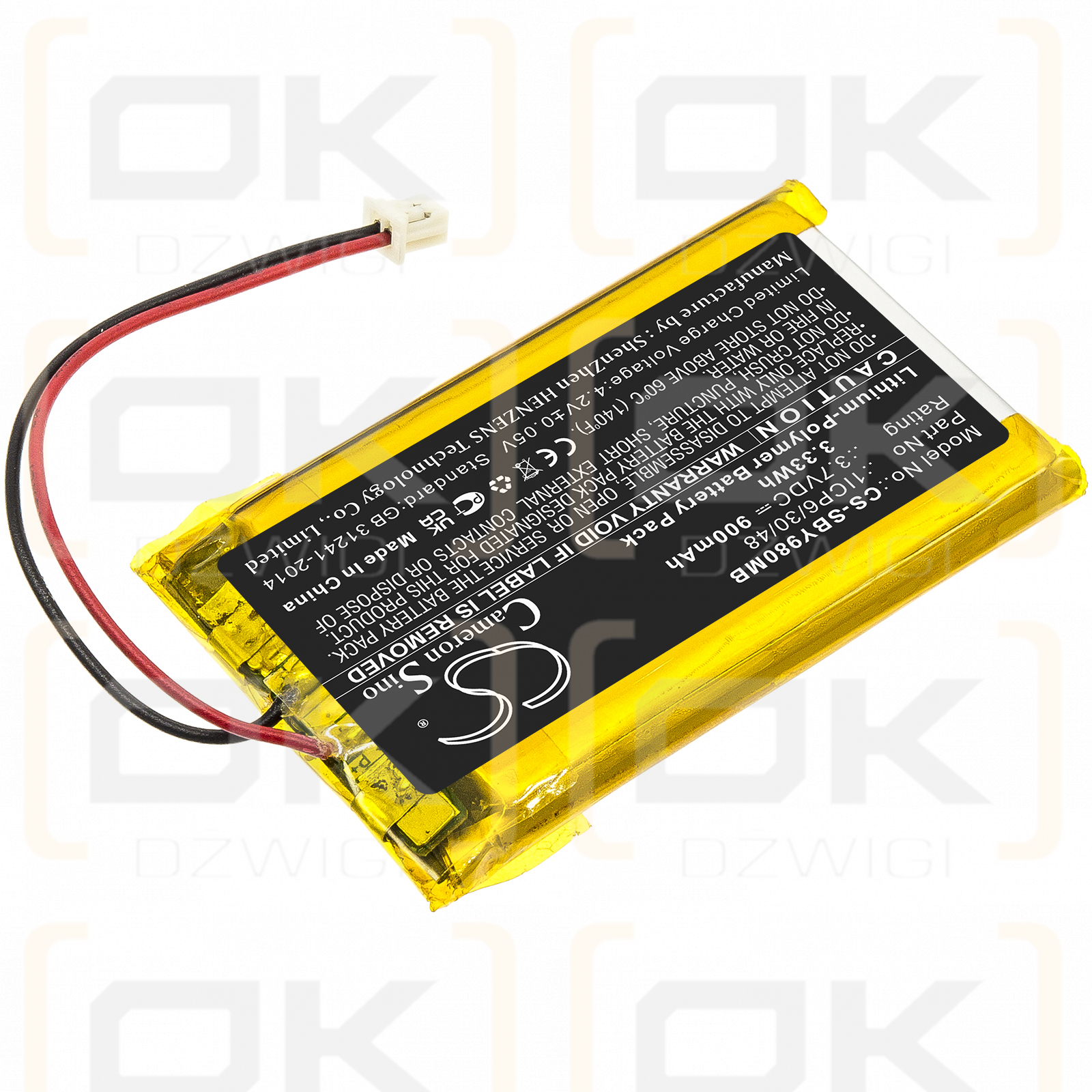 Sanitas SBY 98 / 1ICP6/30/48 900 mAh Li-Polymer 3,7 V (Cameron Sino)