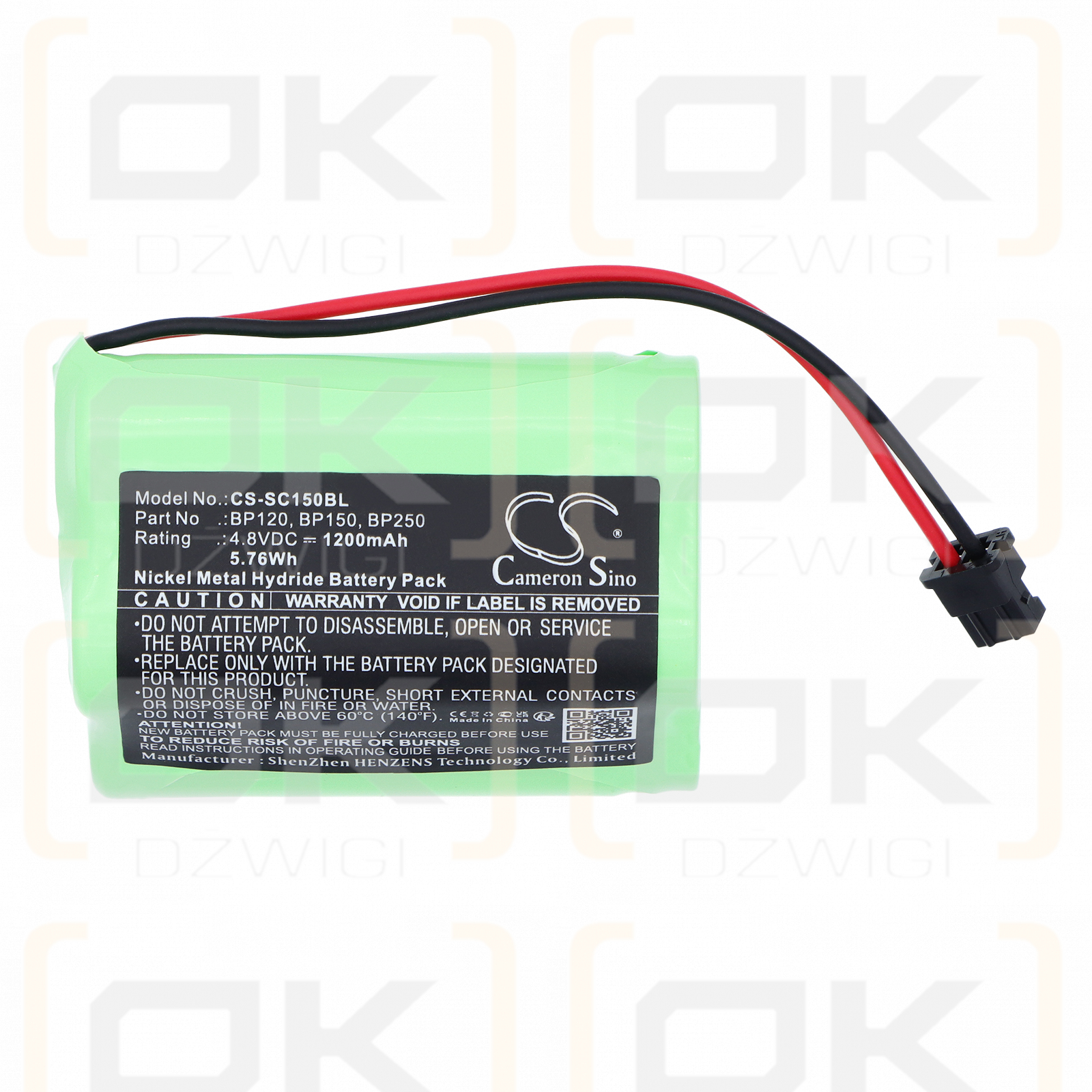 Sportcat SC200 / BP120 1200 mAh Ni-MH 4.8 V (Cameron Sino)