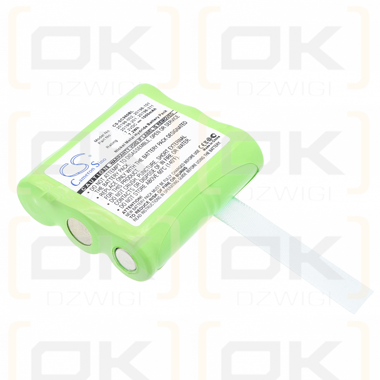 Referenz PTC-960DS / 20198-002 1000 mAh Ni-MH 7,2 V (Cameron Sino)