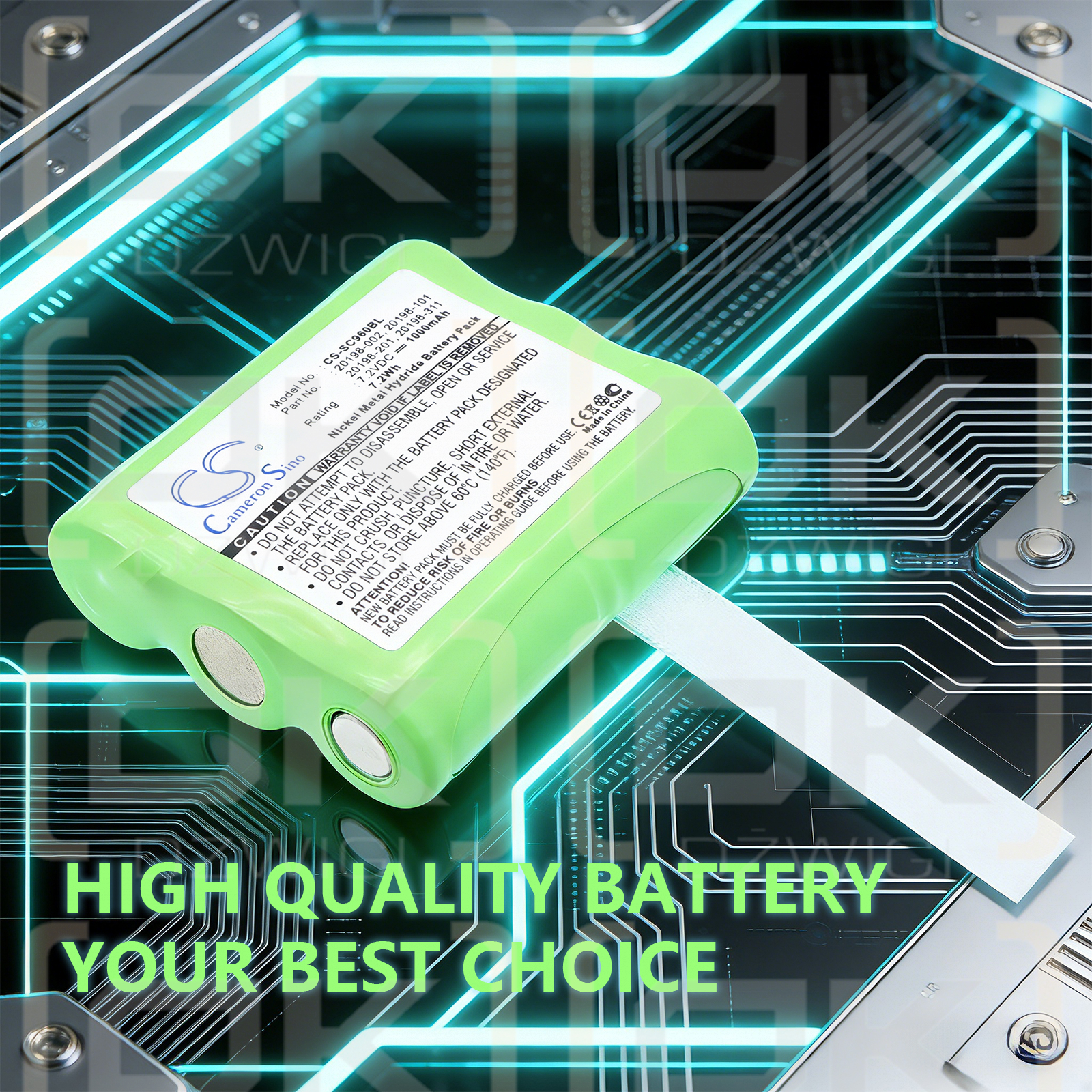 Referenz PTC-960DS / 20198-002 1000 mAh Ni-MH 7,2 V (Cameron Sino)