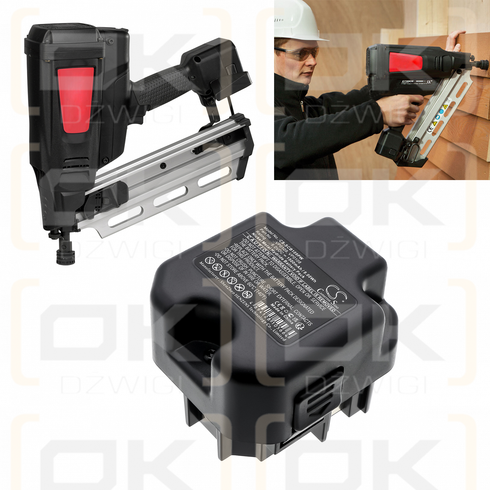 SENCO GT65DA / VP0109 1500mAh Ni-MH 6.0V (Cameron Sino)