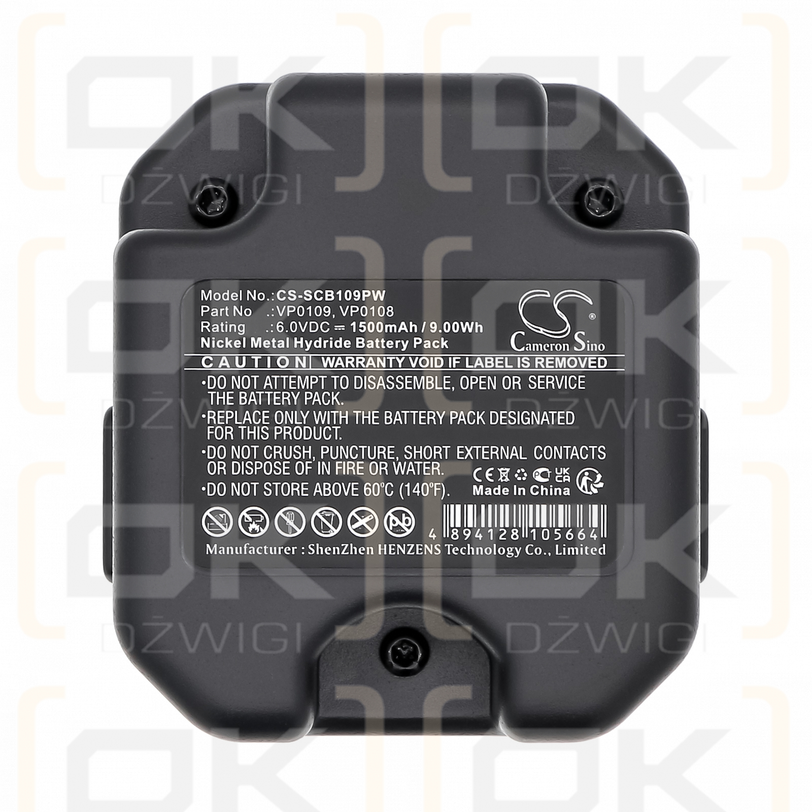 SENCO GT65DA / VP0109 1500mAh Ni-MH 6.0V (Cameron Sino)