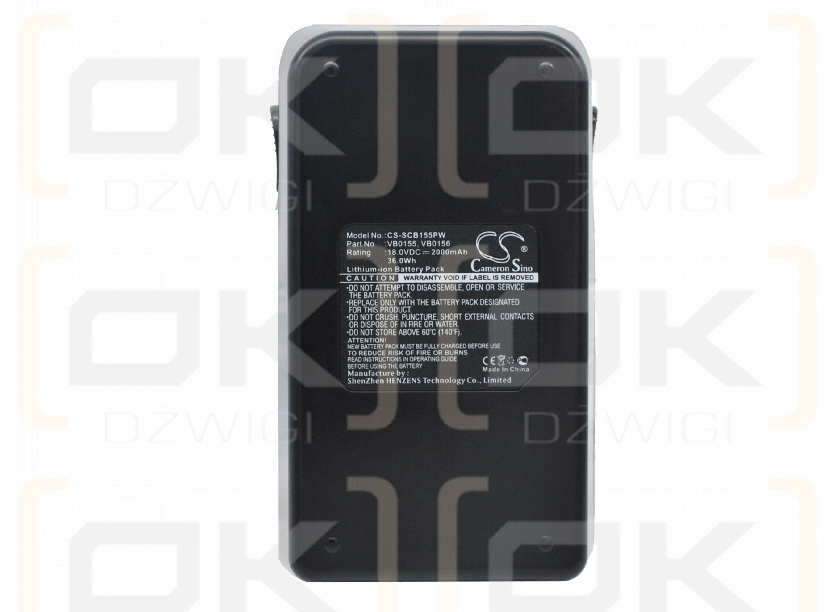 SENCO FN65RA / VB0155 2000 mAh Li-ion 18 V (Cameron Sino)