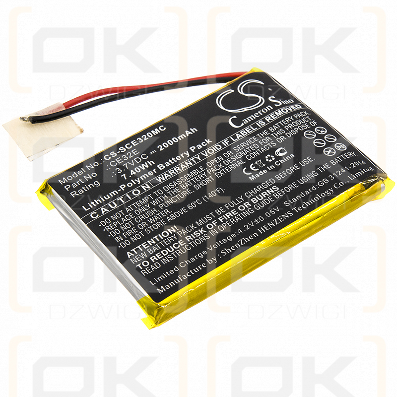 Safety Vision SV-PRIMAFACE32E / CE32E 2000mAh Li-Polímero 3.7V (Cameron Sino)