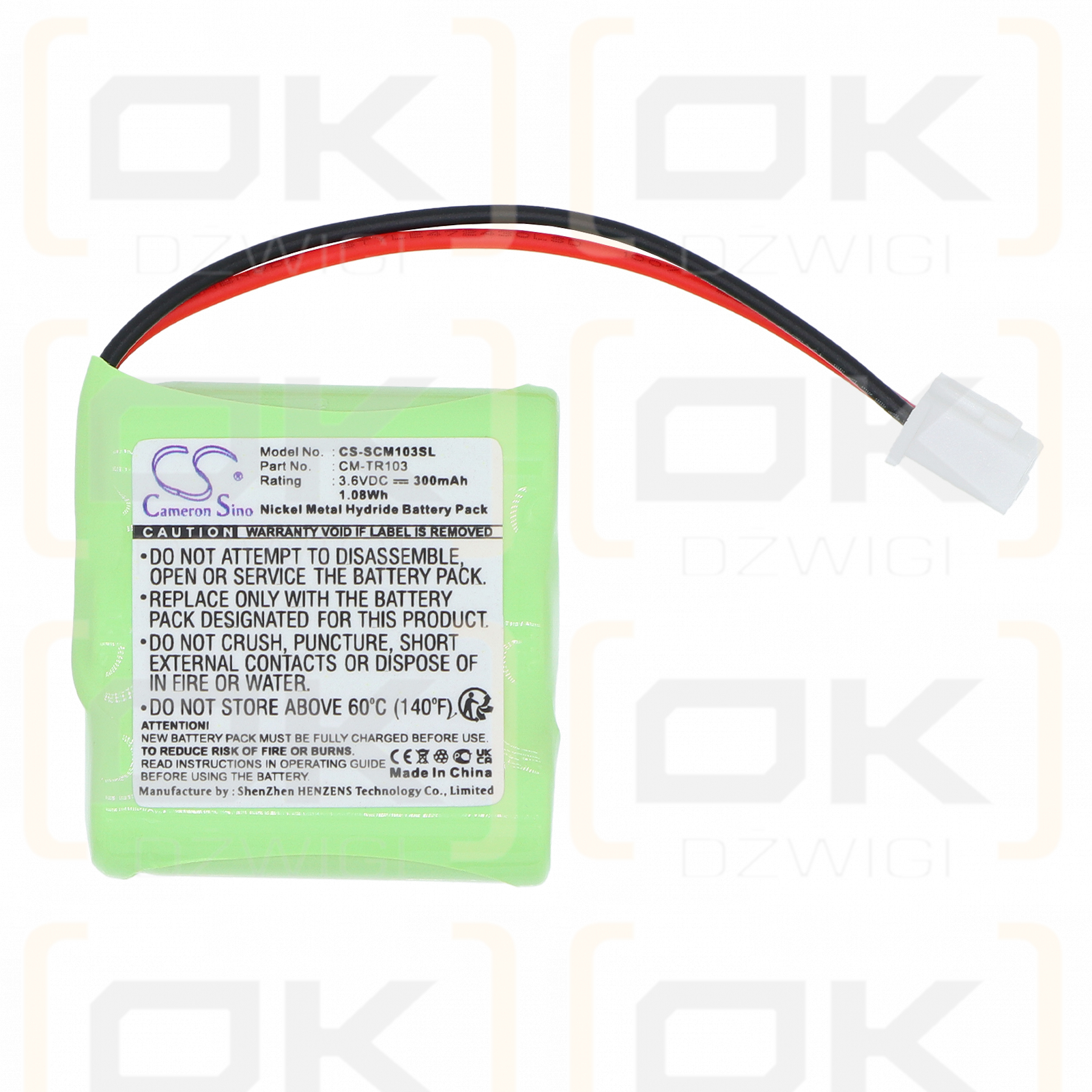 Tri-Tronics Flyway FPB9595 / CM-TR103 300 mAh Ni-MH 3,6 V (Cameron Sino)