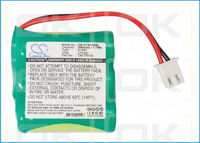 Tri-Tronics Flyway FPB9595 / CM-TR103 300mAh Ni-MH 3.6V (Cameron Sino)