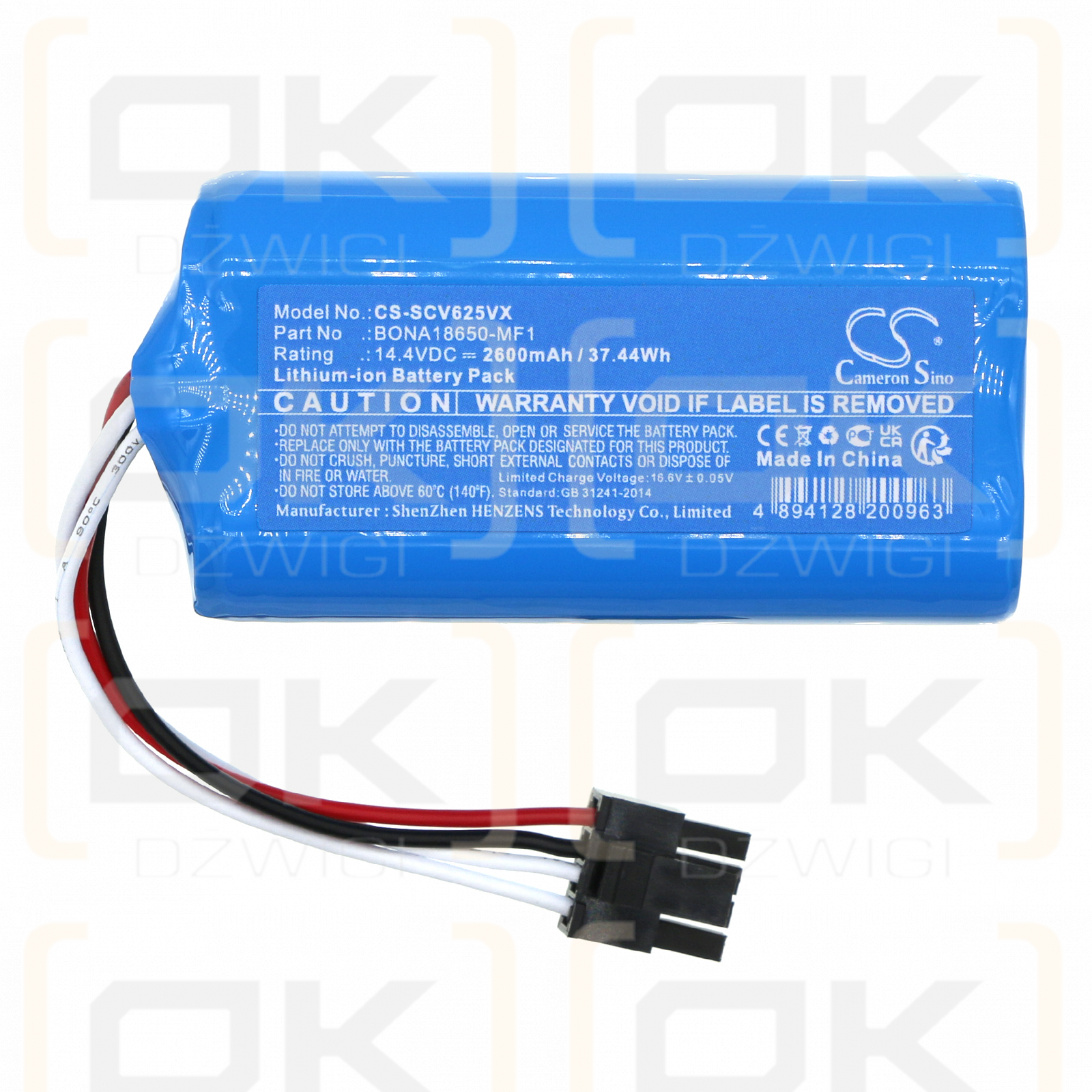 Sencor SRV6250 / BONA18650-MF1 2600mAh Li-ion 14.4V (Cameron Sino)