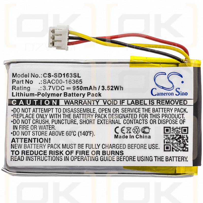 SportDog DF-CTR / SAC00-16365 950mAh Li-Polímero 3.7V (Cameron Sino)