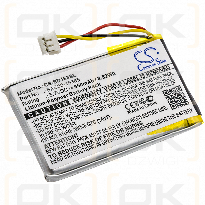 SportDog DF-CTR / SAC00-16365 950mAh Li-Polímero 3.7V (Cameron Sino)