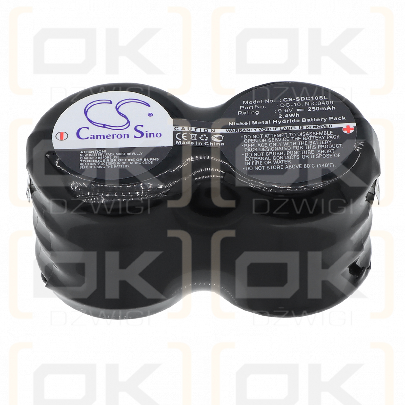 Tri-Tronics DT700/DC-10 250 mAh Ni-MH 9,6 V (Cameron Sino)