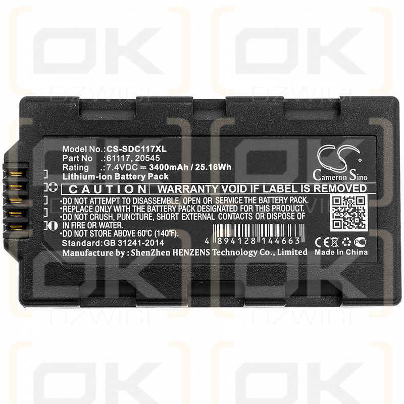 Sokkia Topcon Tesla / 61117 3400mAh Li-ion 7.4V (Cameron Sino)