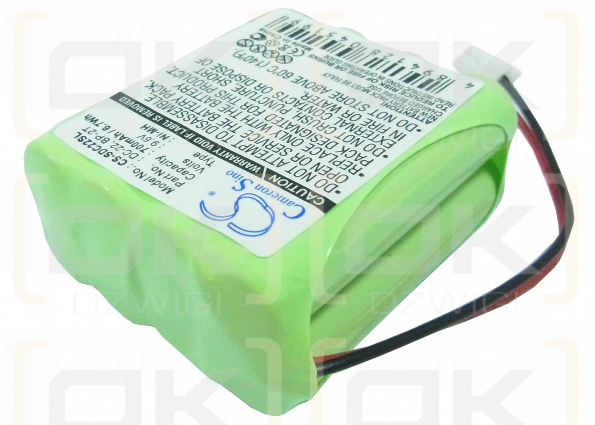 SportDog Sender 2002NCP / DC-22 700mAh Ni-MH 9,6V (Cameron Sino)