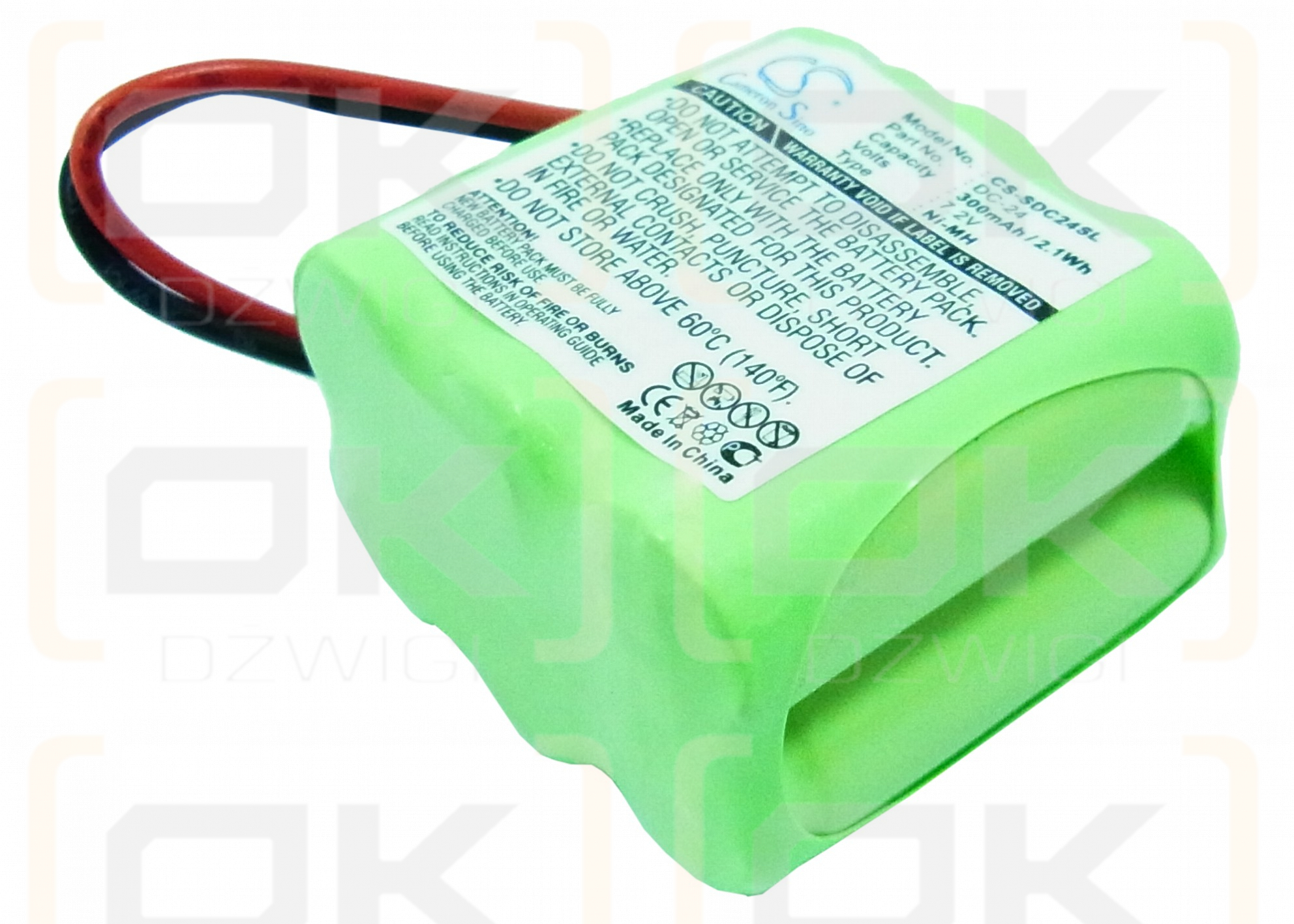 KINETIC MH330AAAK6HC / MH330AAAK6HC 300mAh Ni-MH 7.2V (Cameron Sino)