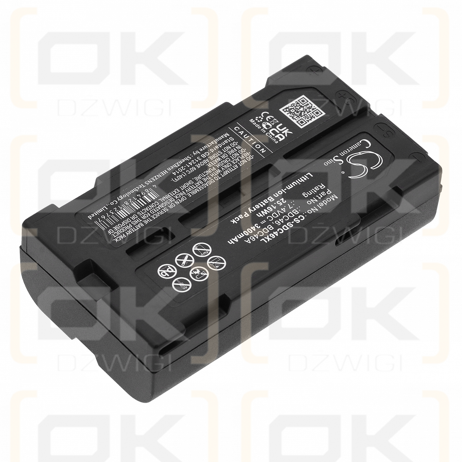 Sokkia SET500S / BDC46 3400mAh Li-ion 7.4V (Cameron Sino)