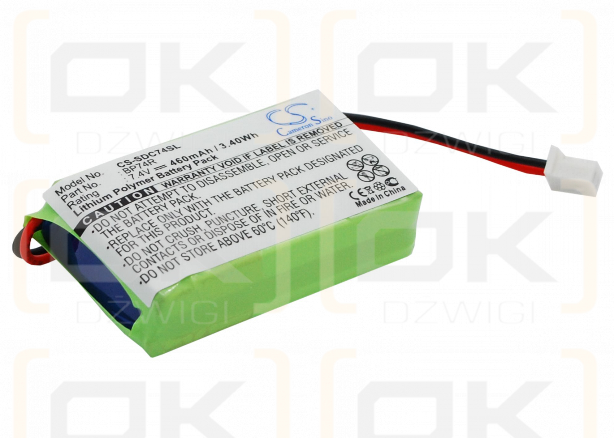 Dogtra Edge RT Receiver / BP74R 460mAh Li-Polymer 7.4V (Cameron Sino)