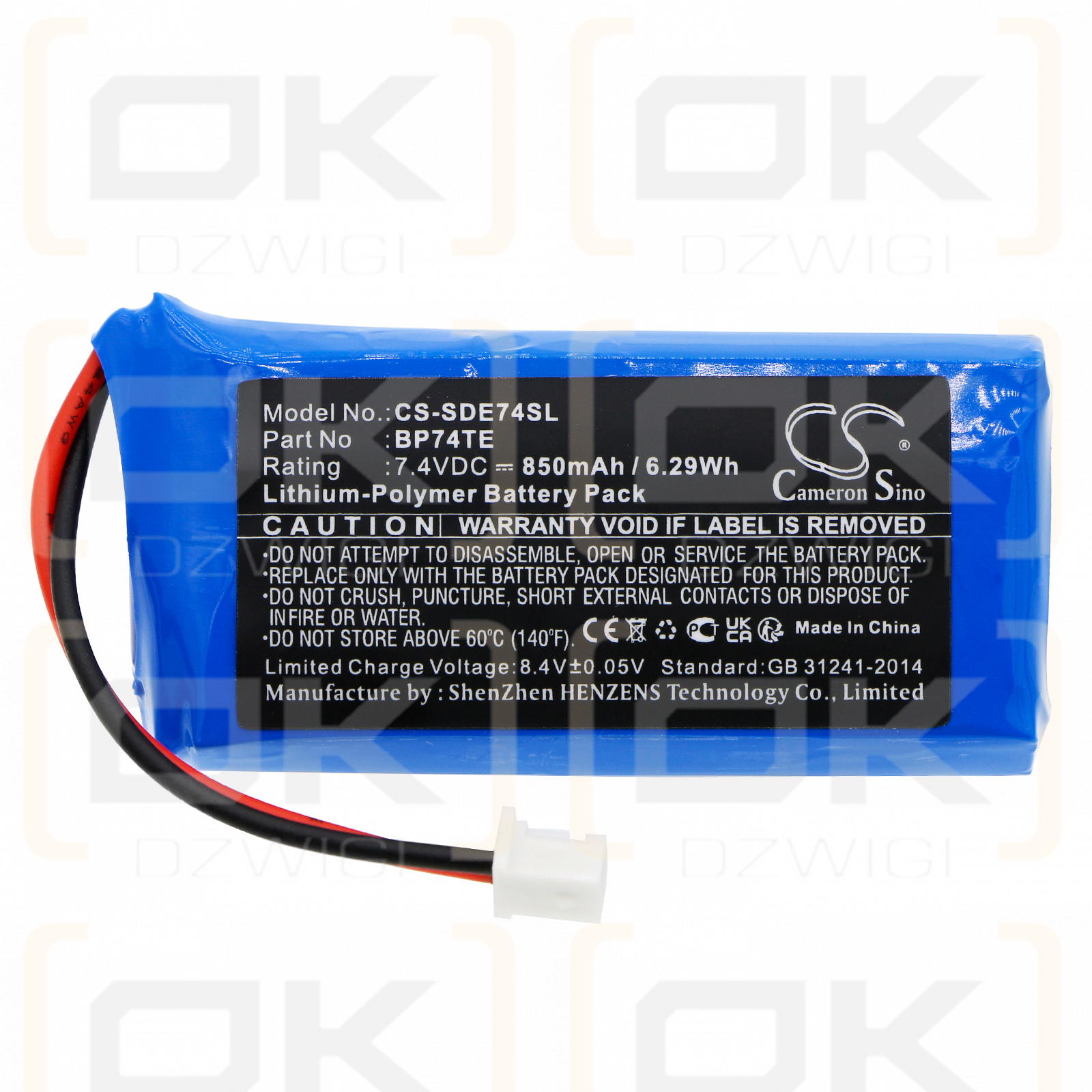 Transmisor Dogtra Edge RT / BP74TE 850mAh Li-Polymer 7.4V (Cameron Sino)