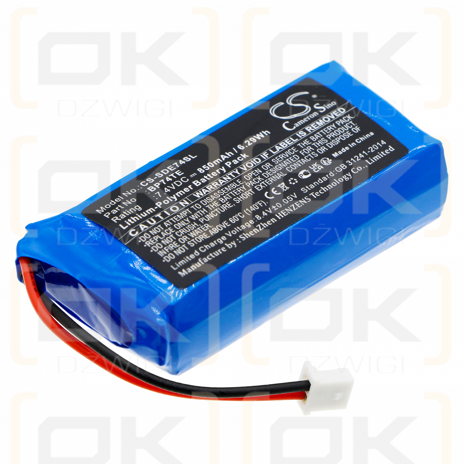 Transmisor Dogtra Edge RT / BP74TE 850mAh Li-Polymer 7.4V (Cameron Sino)